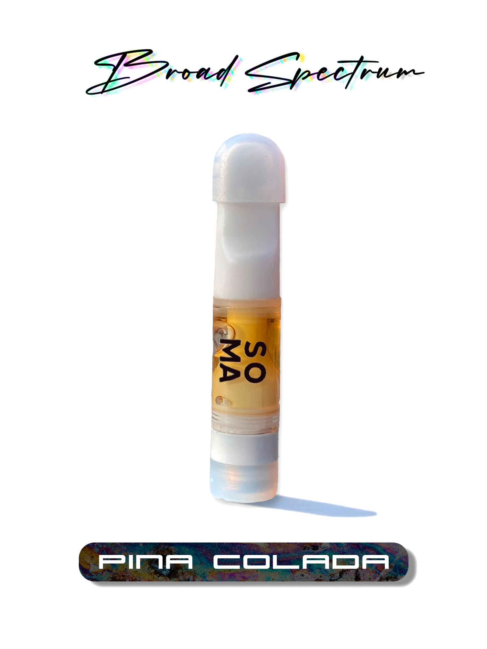 CBD Vape Cart | Broad spectum CBD Oil | Soma CBD Cart | 0.5ml CBD Vape Cart | Ceramic Vape Cart | 510 | Hemp Extract | Pina Colada Terpene 