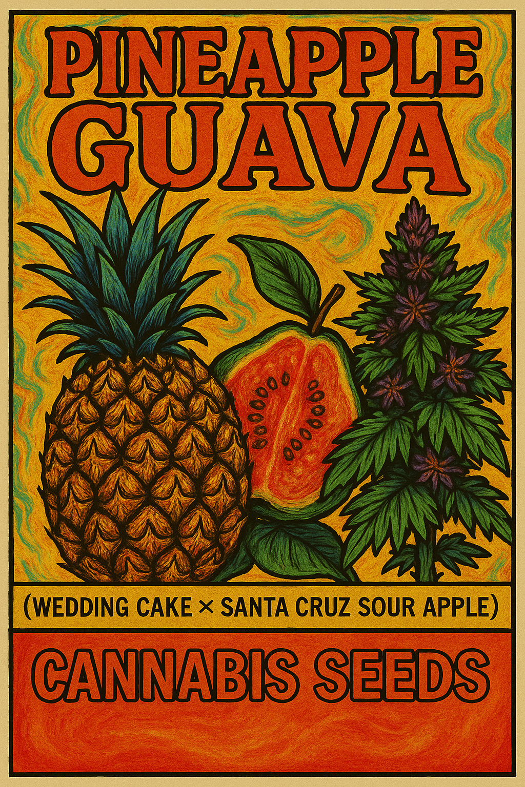 🍍 Pineapple Guava (Wedding Cake × Santa Cruz Sour Apple)